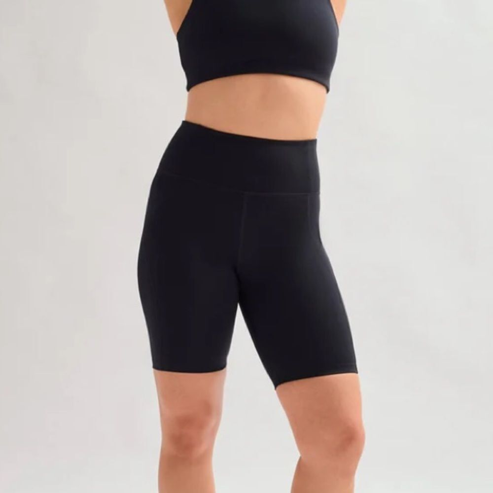NEW Girlfriend Collective Black High-Rise Bike Short Medium